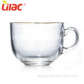 Lila 500ml handgemachte Kaffeetassen aus Glas